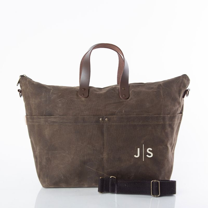 Olive Canvas Traveler Tote
