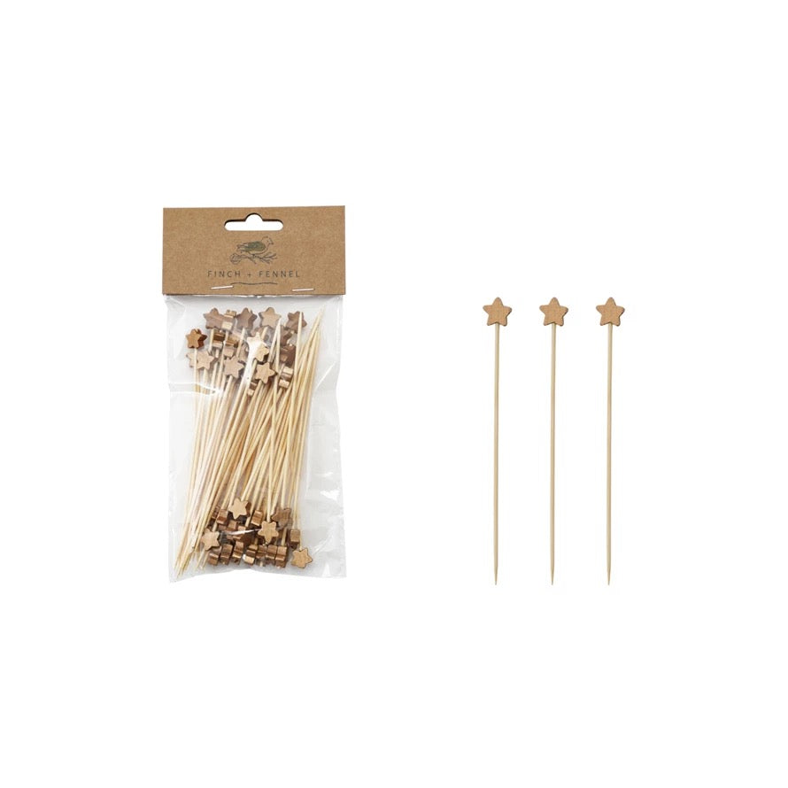 Gold Star Food/Cocktail Picks, 50ct