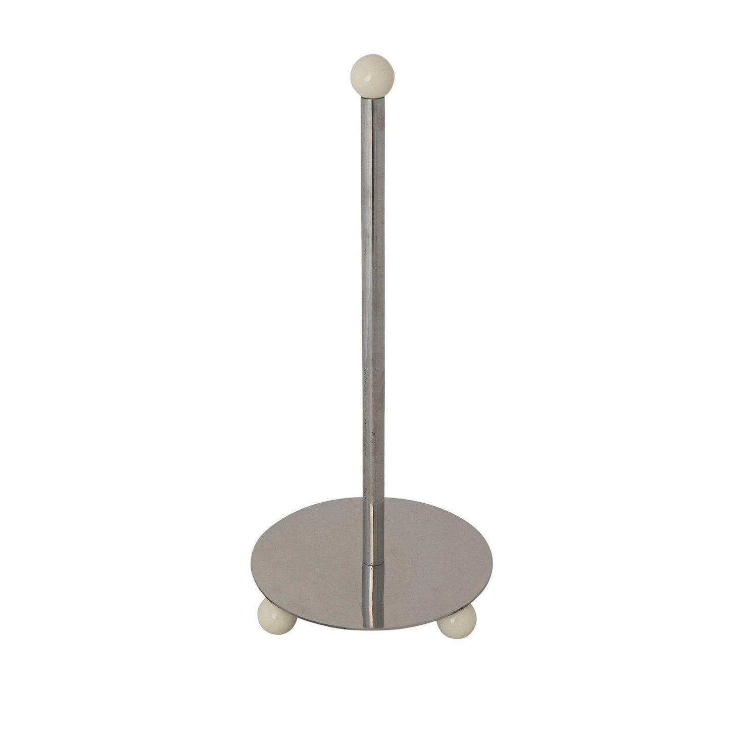 Paper Towel Holder with Enameled Ball Feet & Top