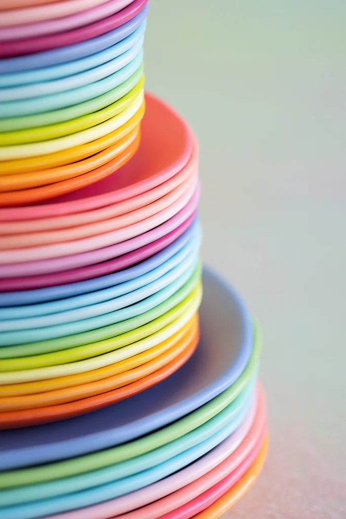 Glitterville Rainbow Melamine Dinner Plate