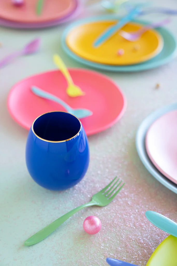 Glitterville Rainbow Melamine Salad Plate