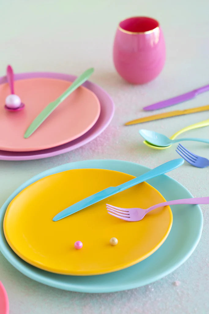 Glitterville Rainbow Melamine Salad Plate