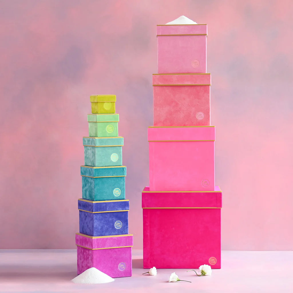 Patisserie Square Stacking Boxes, Set of 10 - Glitterville