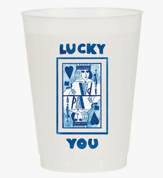 Lucky You King of Hearts Frosted Cups