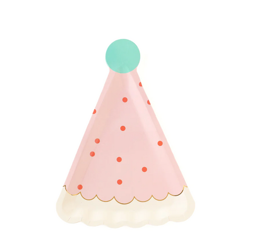Pink Birthday Hat Plate 8ct