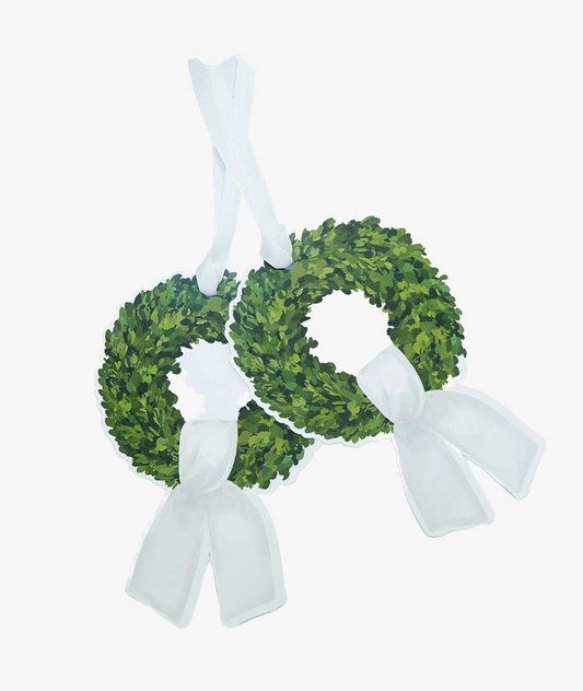 Boxwood Wreath Gift Tags 8ct
