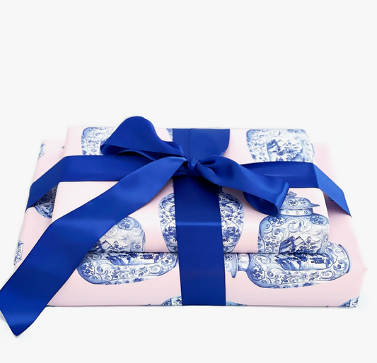 Pink Chinoiserie Ginger Jar Gift Wrap