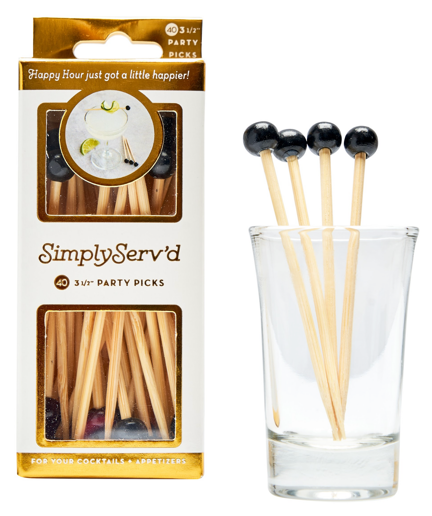 Party Pick Small Black/ 40 pkg