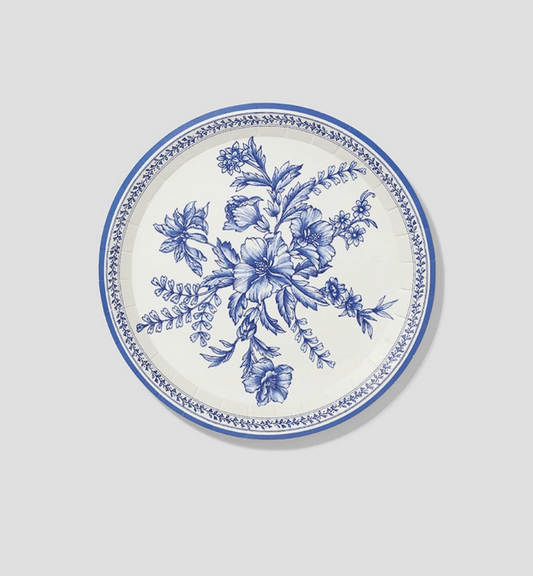 French Blue Toile Small Side Plates- 10ct