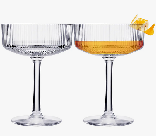 Set of 2 Clear Acrylic Coupes