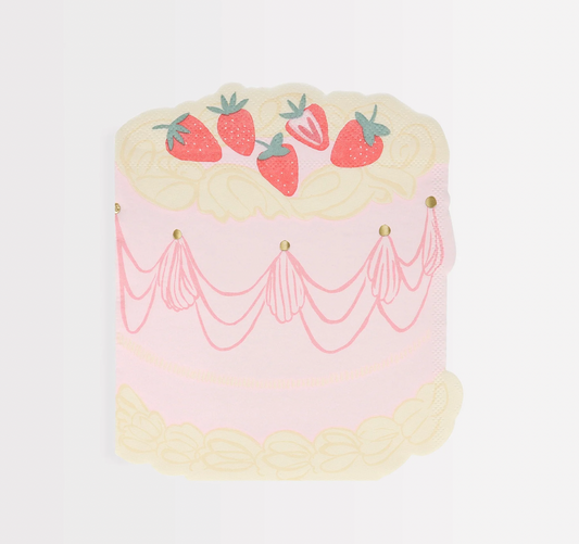 Meri Meri Pink Cake Napkins 16ct