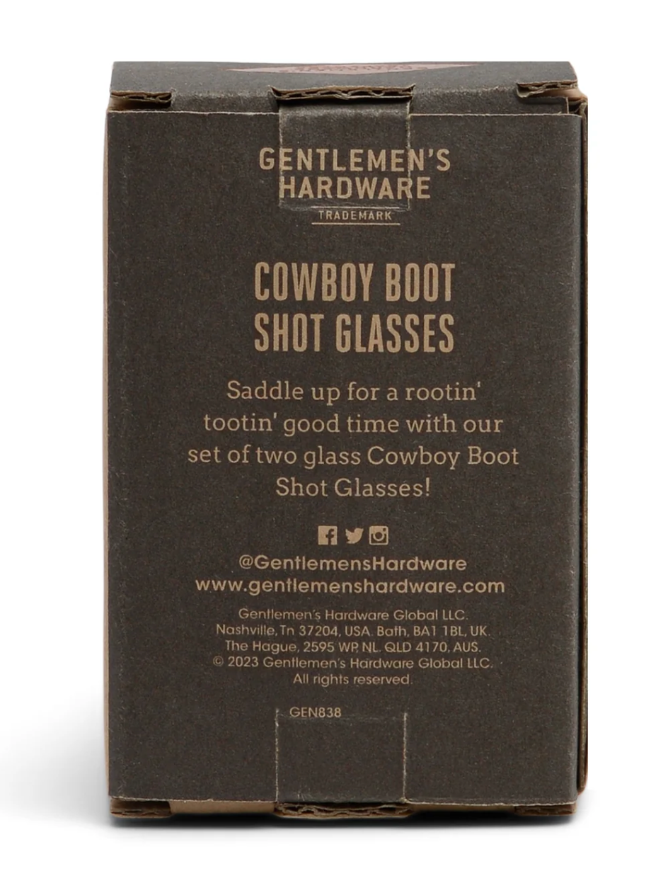 Cowboy Boot Shot Glasses - Set of 2