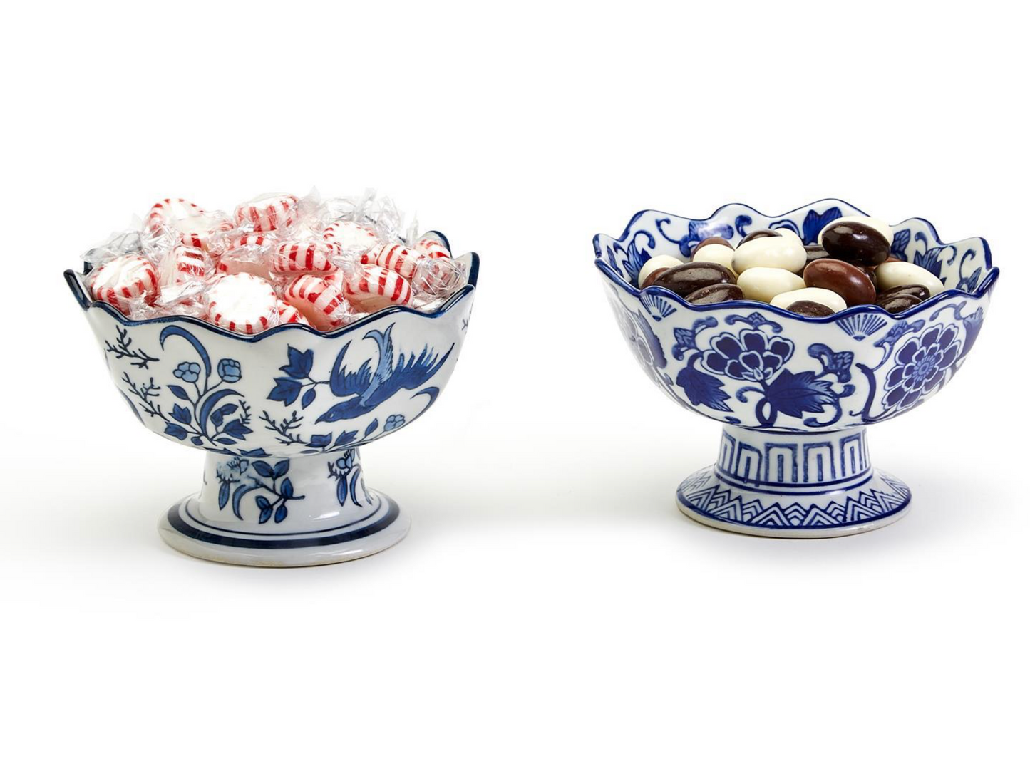 Canton Blue and White Footed Bowl