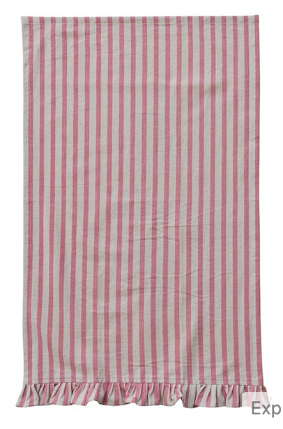 Striped Ruffle Tea Towel - 4 Color Options