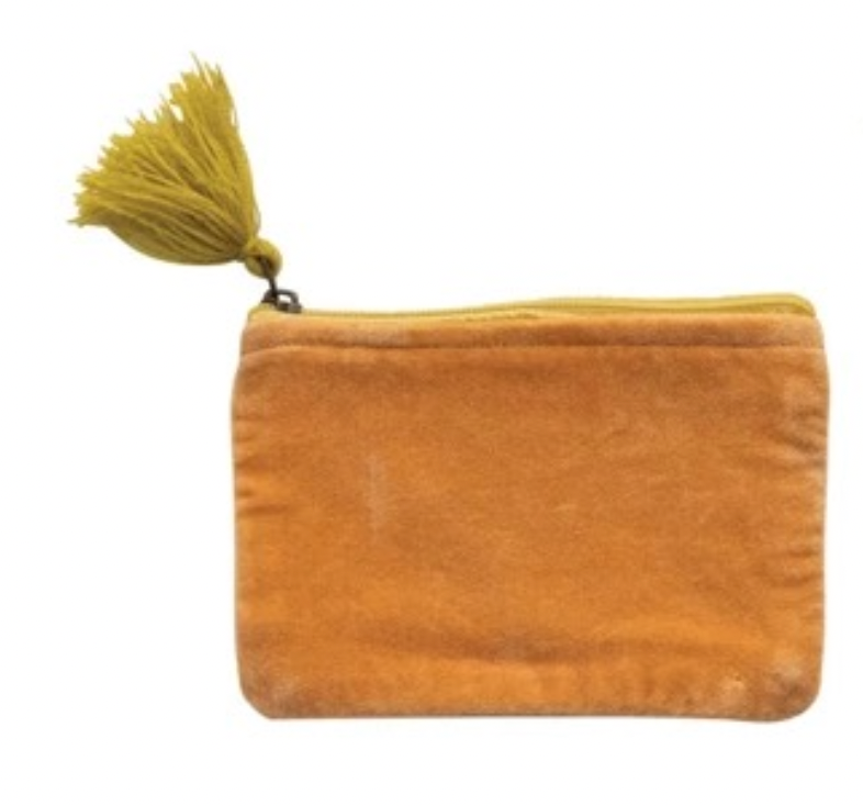 Velvet Zip Pouch, 6 Colors