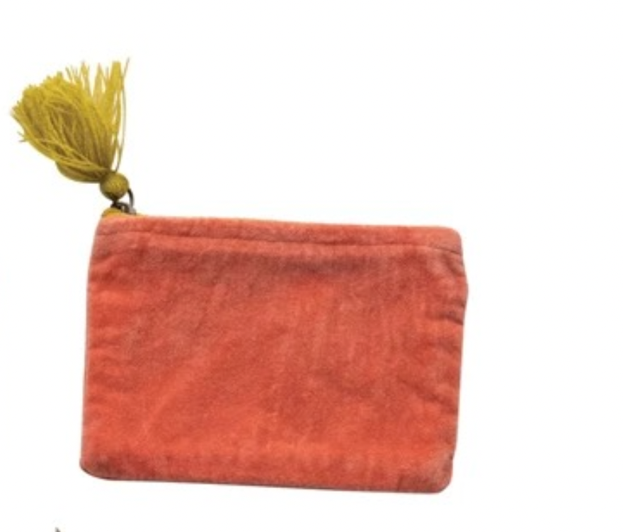 Velvet Zip Pouch, 6 Colors