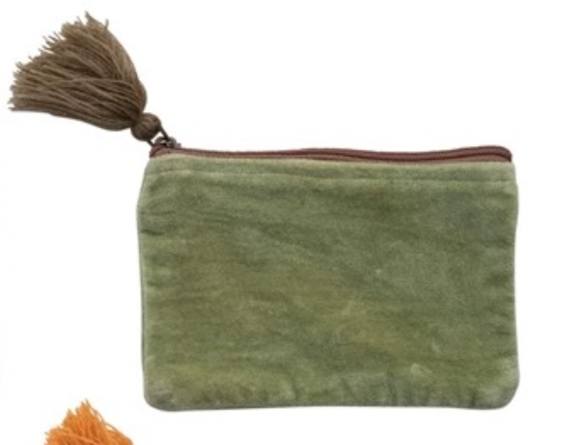 Velvet Zip Pouch, 6 Colors