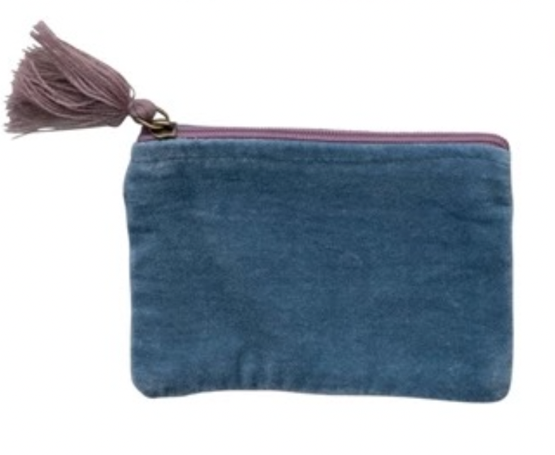 Velvet Zip Pouch, 6 Colors