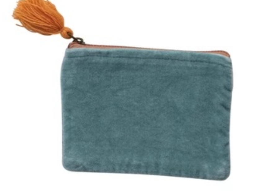 Velvet Zip Pouch, 6 Colors