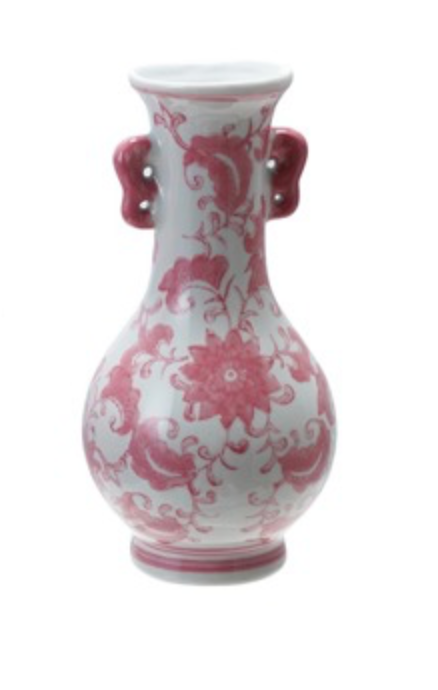 Pink Ceramic Vase 3" x 7"