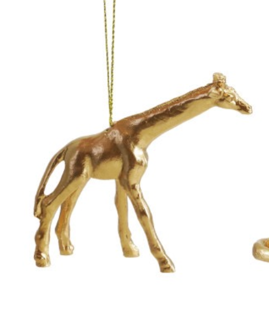 Gold Resin Safari Animal Ornament