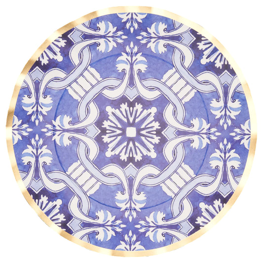 Wavy Dinner Plate Moroccan Nights-8ct