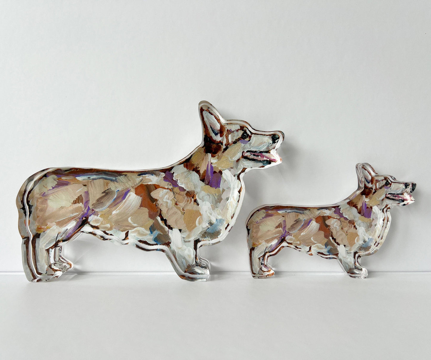 Blonde Corgi Acrylic Small Shelfie