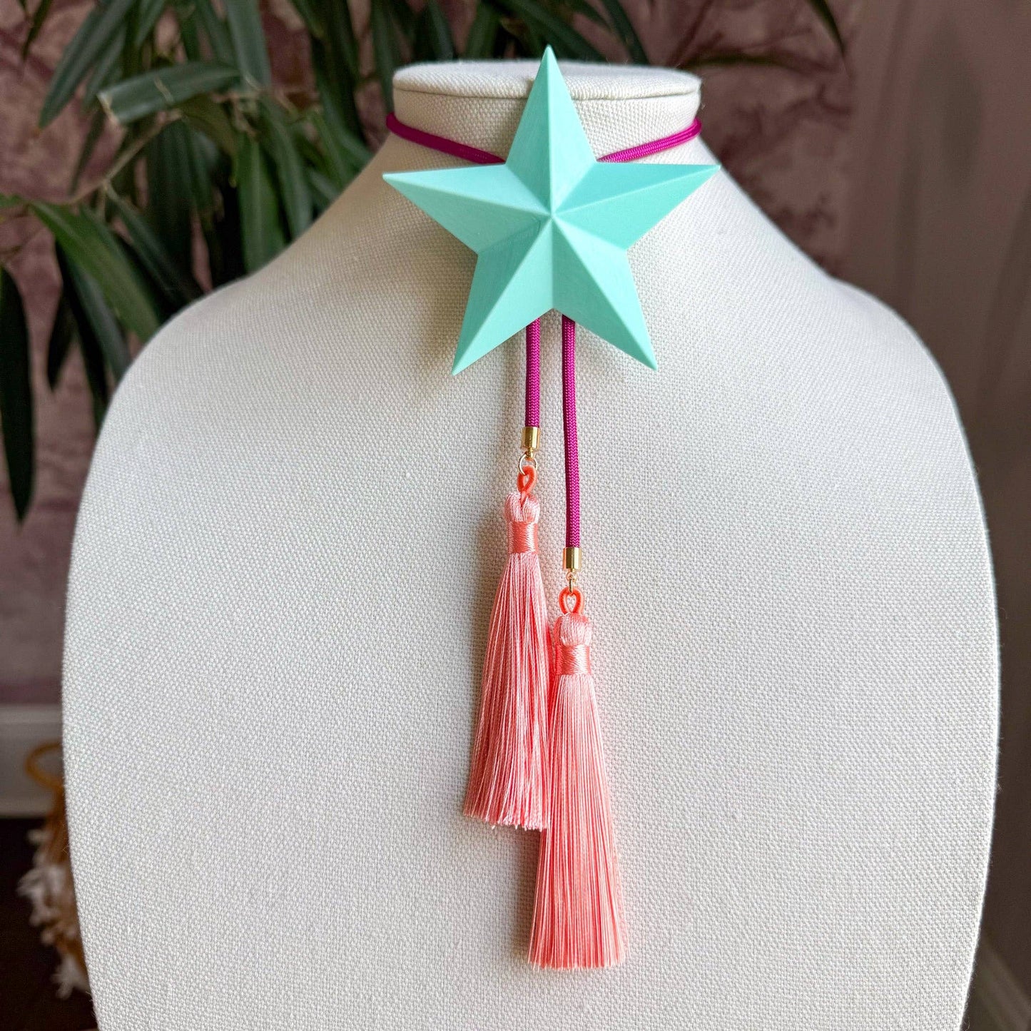 Lone Star Bolo Turquoise with Fuchsia & Peach