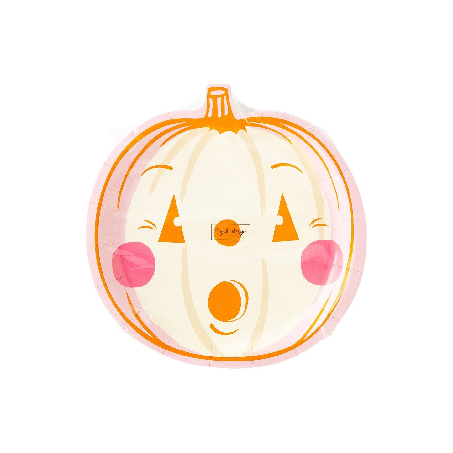 Pink & Orange Pumpkin Plate 8ct