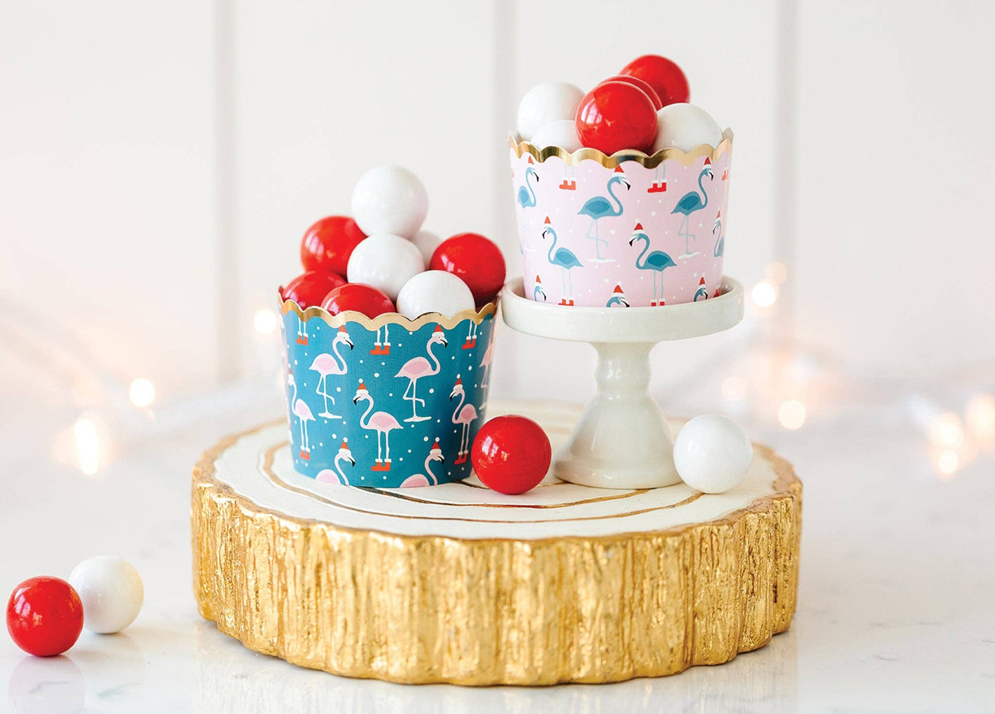 Flamingo Christmas Food Cups (50 pcs)