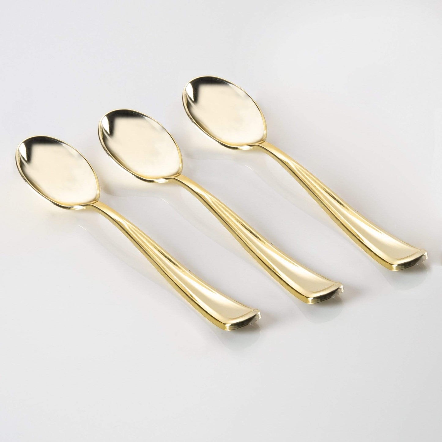 Classic Design Gold Plastic Spoons | 20 Spoons