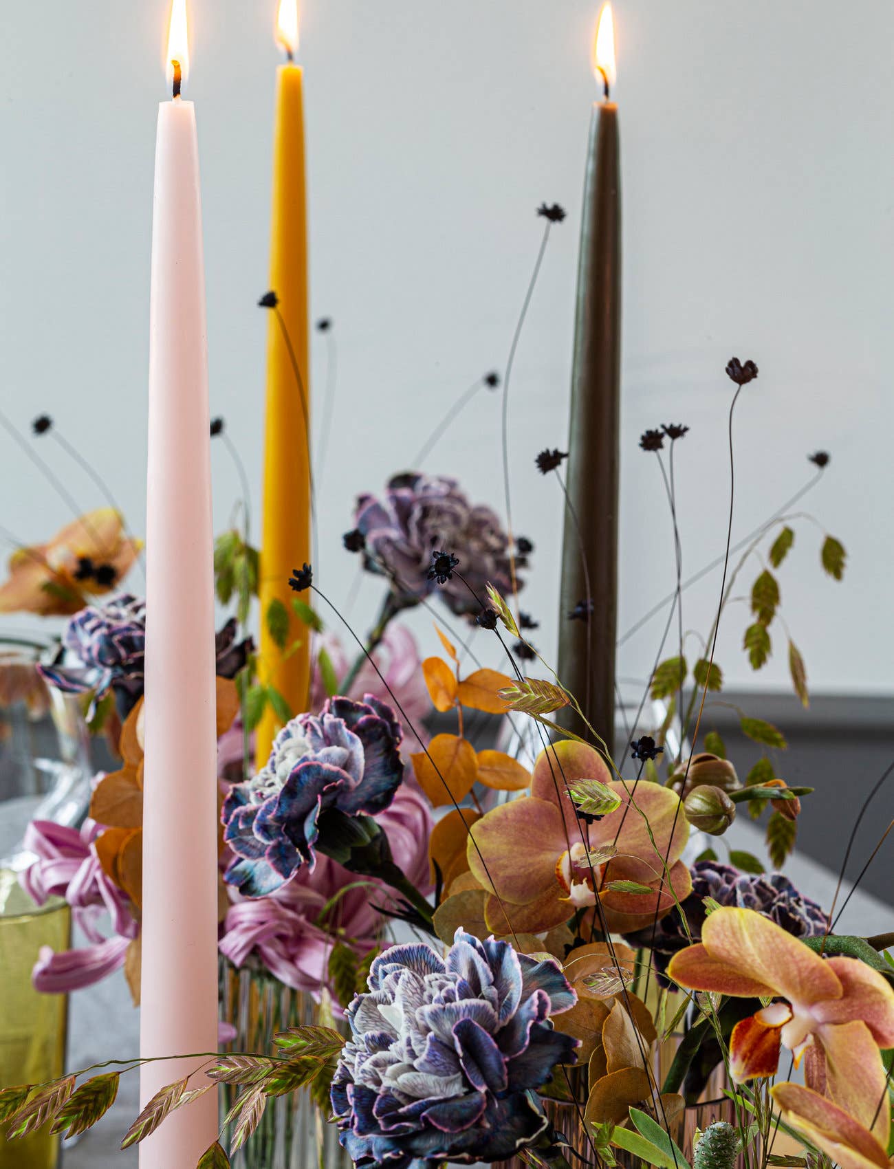 Powder Pink Danish Taper Candle 10"