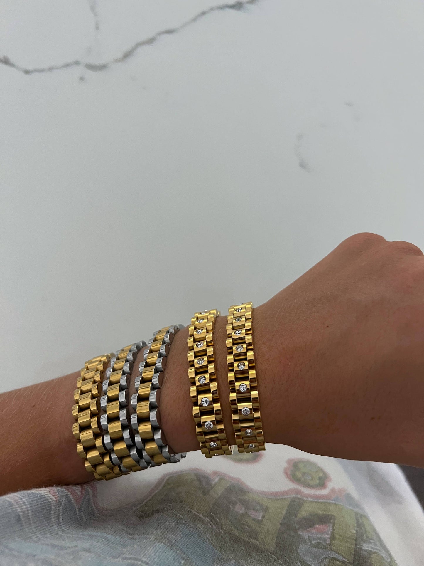 Chain Watch Band Bracelet- Gold