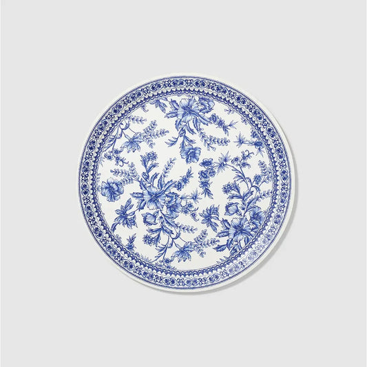 French Blue Toile Large Dinner Plates- 10ct