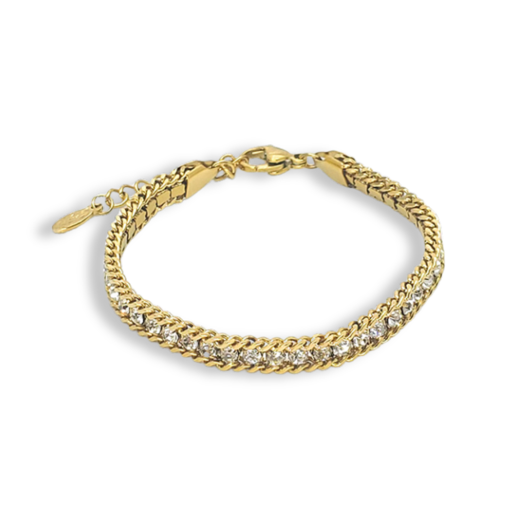 The Charlotte Chain Tennis Bracelet- Water Resistant