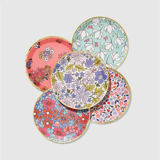 In Full Bloom Floral Small Plates-10ct
