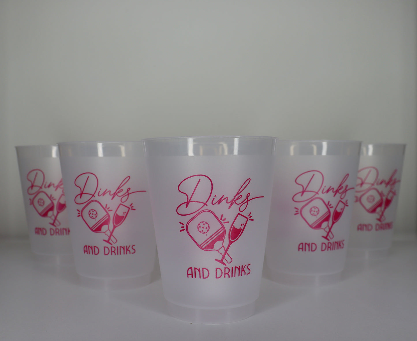 Pickleball Frosted Cup "Dinks and Drinks" 6pk