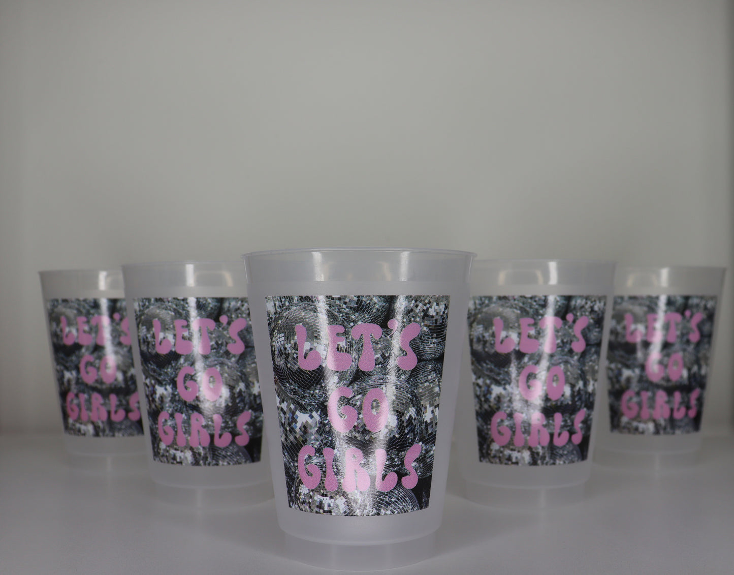 Lets Go Girls Disco Balls Frosted Cups 6pk