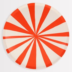 Red Striped Dinner Plate-8ct