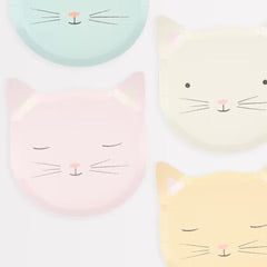 Kitten Cat Plates-8ct