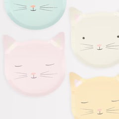 Kitten Cat Plates-8ct