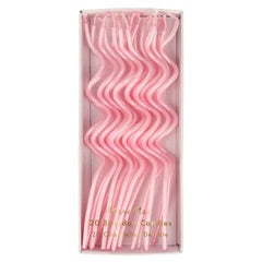 Pink Swirly Candles-20ct
