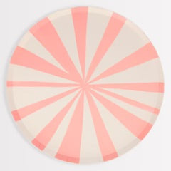 Pink Striped Dinner Plate-8ct