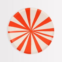 Red Striped Side Plate-8ct