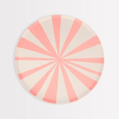 Pink Striped Side Plate-8ct