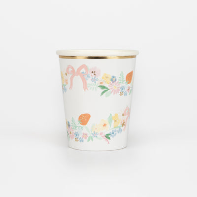Meri Meri Elegant Floral Cups 8ct