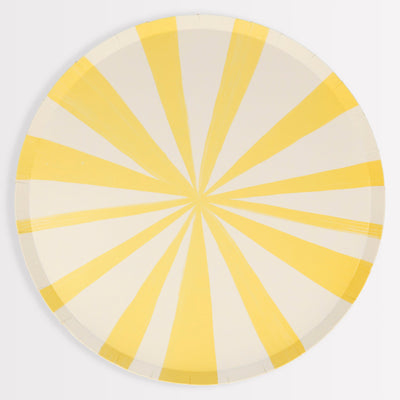 Meri Meri Yellow Stripe Dinner Plates 8ct