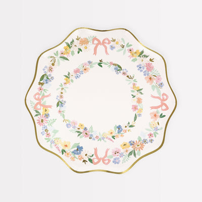 Meri Meri Elegant Floral Side Plates 8ct