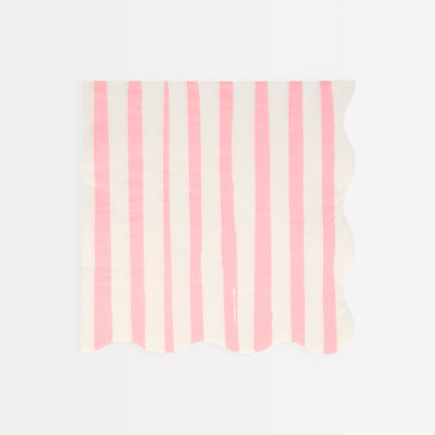 Meri Meri Pink Stripe Small Napkins 16ct