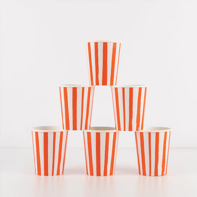 Meri Meri Red Stripe Cups 8ct